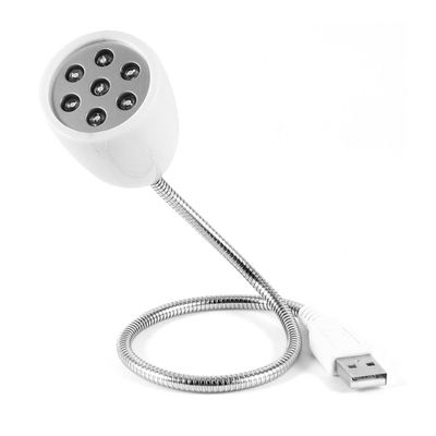 Ruilogod Laptop 38cm 15" USB 2.0 Flexible Gooseneck White 7 LED Light Desk Lamp(id:54 743 d6 2d0 41b