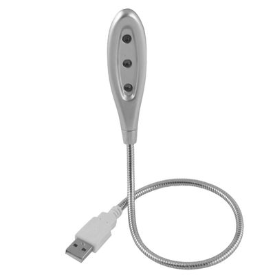 Ruilogod 3 LED Flexible White Flashing USB Notebook Laptop PC Reading Lamp Light(id:aa 32f b8 596 81c