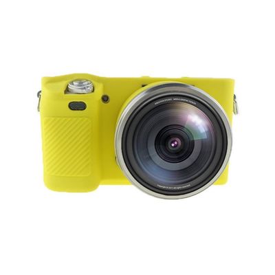 Camera Soft Silicone Case Bag Yellow Rubber Armor Skin Body Cover Protector for Sony Alpha A6000 camera