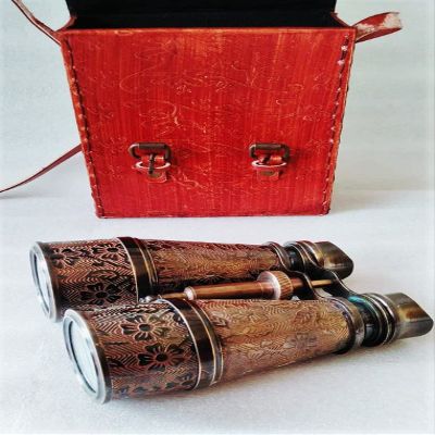 Binoculars Brass Antique Nautical Handmade Engrave Design Binoculars Beautiful Handmade Marine Binoculars Spyglass Gifts for Everyone by MUSKAN NAUTICAL STORE