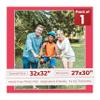 32x32 Mat Bevel Cut for 27x30 Photos - Acid Free Cardinal Red Precut Matboard With Backing Board and Crystal Clear, Self Seal Photo Mat Bag - For Pictures, Photos, Framing - 4-ply Thickness view 1