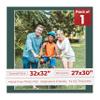 32x32 Mat Bevel Cut for 27x30 Photos - Acid Free Forest Green Precut Matboard With Backing Board and Crystal Clear, Self Seal Photo Mat Bag - For Pictures, Photos, Framing - 4-ply Thickness view 1