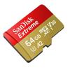 SanDisk Extreme 64GB V30 A2 microSDXC Memory Card for DJI Drones Works with Mini 3 Pro, Mini 3, DJI RC (SDSQXA2-064G-GN6MN) Class 10 Bundle with (1) Everything But Stromboli Micro SD Card Reader view 3