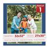 32x32 Mat Bevel Cut for 27x30 Photos - Acid Free Bottle Blue Precut Matboard With Backing Board and Crystal Clear, Self Seal Photo Mat Bag - For Pictures, Photos, Framing - 4-ply Thickness view 1