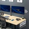 VIVO Premium Dual Ultra Wide LCD LED 27 to 38 inch Monitor Desk Mount, Heavy Duty, Adjustable Telescoping Arms, Flush Wall Setup, Fits 2 Screens, Black, STAND-TS38C view 2