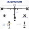 VIVO Premium Dual Ultra Wide LCD LED 27 to 38 inch Monitor Desk Mount, Heavy Duty, Adjustable Telescoping Arms, Flush Wall Setup, Fits 2 Screens, Black, STAND-TS38C view 4