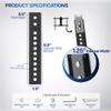VIVO Vertical VESA Extender Plate Bracket Kit Designed for Low VESA Pattern TVs, Fits TV Ceiling Mounts, 2 Brackets, Black, MOUNT-AD165 view 2