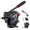 Tripod Head for Video DSLR Camera, Heavy Duty Fluid Head Tripod with Quick Release Plate, Max Load 22 Pounds,1/4 to 3/8 Connection, Supports Tripods, Monopods Connections Leifrotto VS10 view 1