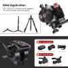 Tripod Head for Video DSLR Camera, Heavy Duty Fluid Head Tripod with Quick Release Plate, Max Load 22 Pounds,1/4 to 3/8 Connection, Supports Tripods, Monopods Connections Leifrotto VS10 view 2