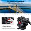 Tripod Head for Video DSLR Camera, Heavy Duty Fluid Head Tripod with Quick Release Plate, Max Load 22 Pounds,1/4 to 3/8 Connection, Supports Tripods, Monopods Connections Leifrotto VS10 view 3