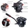 Tripod Head for Video DSLR Camera, Heavy Duty Fluid Head Tripod with Quick Release Plate, Max Load 22 Pounds,1/4 to 3/8 Connection, Supports Tripods, Monopods Connections Leifrotto VS10 view 4