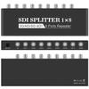 SDI Splitter 1x8 Supports SD, HD, 3G(1 Input and 8 outputs) SDI Video Splitter Box Distributor Amplifier for Video Monitoring System CCTV Security Camera view 1