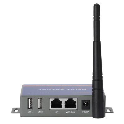 CHEECENT Wireless Print Server for USB Printer (NOT Plug&Play), 2 Port USB Print Server, Convert Wired Printer to Wireless WiFi Ethernet Networking - Windows Mac Linux Compliant - CR202