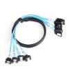 ADCAUDX SATA-III Cable:0.5M, 4Pcs/Set Thin 90-Degree SATA Right-Angle Cable SAS 6Gbps Data Angled to Straight for Server-Raid Computer SDD HDD CD DVD Drives (1.6FT) view 1