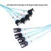 ADCAUDX SATA-III Cable:0.5M, 4Pcs/Set Thin 90-Degree SATA Right-Angle Cable SAS 6Gbps Data Angled to Straight for Server-Raid Computer SDD HDD CD DVD Drives (1.6FT) view 3