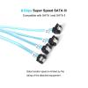 ADCAUDX SATA-III Cable:0.5M, 4Pcs/Set Thin 90-Degree SATA Right-Angle Cable SAS 6Gbps Data Angled to Straight for Server-Raid Computer SDD HDD CD DVD Drives (1.6FT) view 4