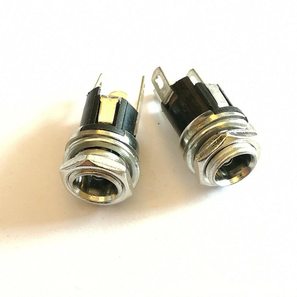 10pc 5.5mm X 2.5mm Panel Mount DC Power Female Supply Metal Jack Socket