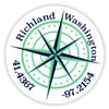 Richland Washington 2-Inch Vinyl Decal Sticker Latitude Longitude Compass Design view 1