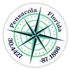 Pensacola Florida 2-Inch Vinyl Decal Sticker Latitude Longitude Compass Design view 1