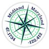 Midland Maryland 2-Inch Vinyl Decal Sticker Latitude Longitude Compass Design view 1