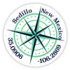 Sedillo New Mexico 2-Inch Vinyl Decal Sticker Latitude Longitude Compass Design view 1