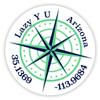 Lazy Y U Arizona 2-Inch Vinyl Decal Sticker Latitude Longitude Compass Design view 1