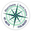 Harrison South Dakota 2-Inch Vinyl Decal Sticker Latitude Longitude Compass Design view 1