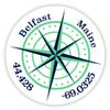Belfast Maine 2-Inch Vinyl Decal Sticker Latitude Longitude Compass Design view 1
