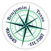 Benjamin Texas 2-Inch Vinyl Decal Sticker Latitude Longitude Compass Design view 1