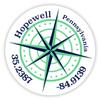 Hopewell Pennsylvania 2-Inch Vinyl Decal Sticker Latitude Longitude Compass Design view 1