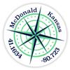 McDonald Kansas 2-Inch Vinyl Decal Sticker Latitude Longitude Compass Design view 1