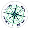 Fremont Ohio 2-Inch Vinyl Decal Sticker Latitude Longitude Compass Design view 1