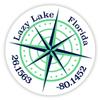 Lazy Lake Florida 2-Inch Vinyl Decal Sticker Latitude Longitude Compass Design view 1