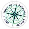 Hermitage Arkansas 2-Inch Vinyl Decal Sticker Latitude Longitude Compass Design view 1