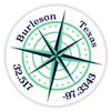 Burleson Texas 2-Inch Vinyl Decal Sticker Latitude Longitude Compass Design view 1