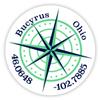 Bucyrus Ohio 2-Inch Vinyl Decal Sticker Latitude Longitude Compass Design view 1