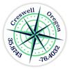 Creswell Oregon 2-Inch Vinyl Decal Sticker Latitude Longitude Compass Design view 1