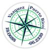 Vazquez Puerto Rico 2-Inch Vinyl Decal Sticker Latitude Longitude Compass Design view 1