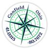 Canfield Ohio 2-Inch Vinyl Decal Sticker Latitude Longitude Compass Design view 1