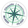 Glenside Pennsylvania 2-Inch Vinyl Decal Sticker Latitude Longitude Compass Design view 1