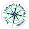 Tekamah Nebraska 2-Inch Vinyl Decal Sticker Latitude Longitude Compass Design view 1