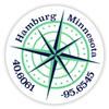 Hamburg Minnesota 2-Inch Vinyl Decal Sticker Latitude Longitude Compass Design view 1