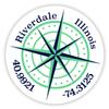 Riverdale Illinois 2-Inch Vinyl Decal Sticker Latitude Longitude Compass Design view 1