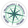 Hockessin Delaware 2-Inch Vinyl Decal Sticker Latitude Longitude Compass Design view 1