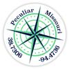 Peculiar Missouri 2-Inch Vinyl Decal Sticker Latitude Longitude Compass Design view 1