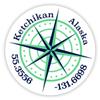 Ketchikan Alaska 2-Inch Vinyl Decal Sticker Latitude Longitude Compass Design view 1