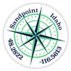 Sandpoint Idaho 2-Inch Vinyl Decal Sticker Latitude Longitude Compass Design view 1