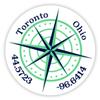 Toronto Ohio 2-Inch Vinyl Decal Sticker Latitude Longitude Compass Design view 1