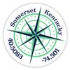 Somerset Kentucky 2-Inch Vinyl Decal Sticker Latitude Longitude Compass Design view 1