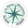 Le Sueur Minnesota 2-Inch Vinyl Decal Sticker Latitude Longitude Compass Design view 1